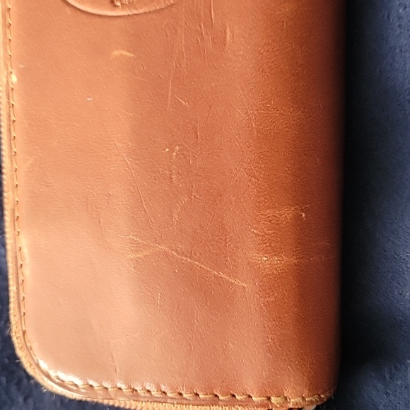 Vintage Leather Company Full Zip Coin & Keyholder In Cognac - Picture 10 of 10